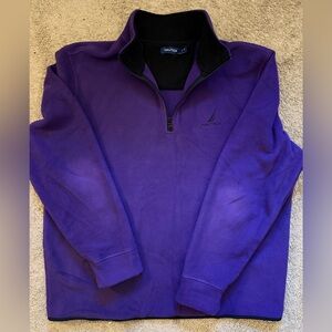 Nautica Purple Zip Up Sweater